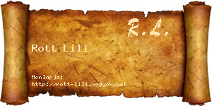 Rott Lili névjegykártya